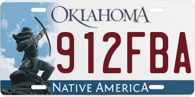 OK license plate 912FBA