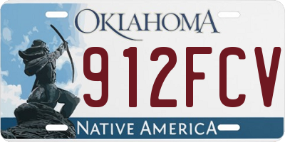 OK license plate 912FCV
