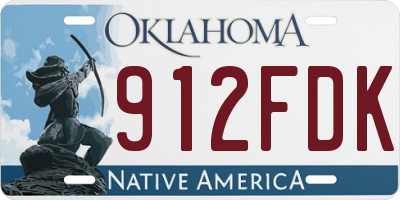 OK license plate 912FDK