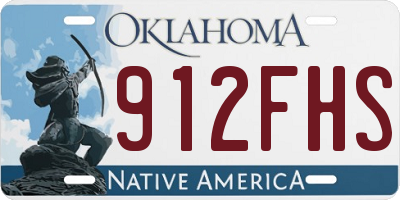 OK license plate 912FHS