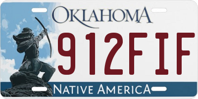 OK license plate 912FIF