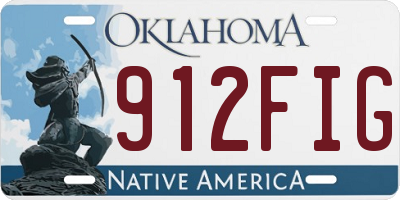 OK license plate 912FIG