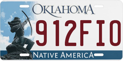 OK license plate 912FIO