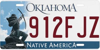 OK license plate 912FJZ