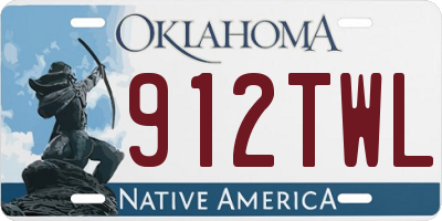 OK license plate 912TWL