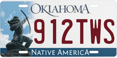 OK license plate 912TWS