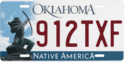 OK license plate 912TXF
