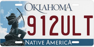 OK license plate 912ULT