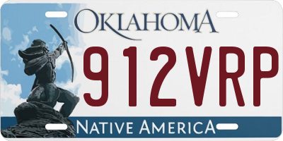OK license plate 912VRP