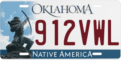 OK license plate 912VWL
