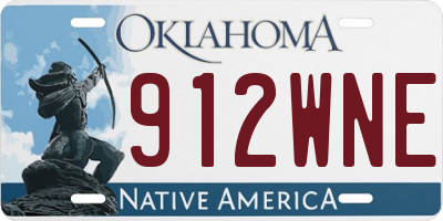 OK license plate 912WNE