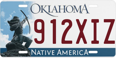 OK license plate 912XIZ