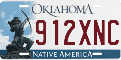 OK license plate 912XNC