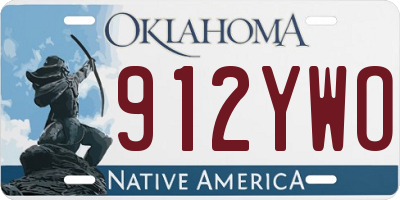 OK license plate 912YWO