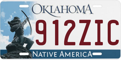 OK license plate 912ZIC