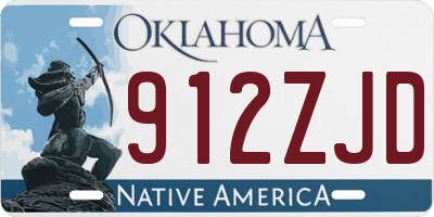 OK license plate 912ZJD