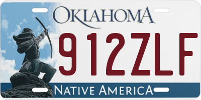 OK license plate 912ZLF
