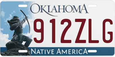 OK license plate 912ZLG