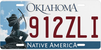 OK license plate 912ZLI