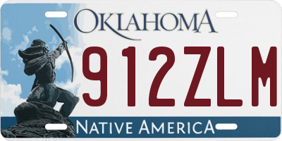 OK license plate 912ZLM