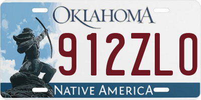 OK license plate 912ZLO