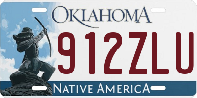 OK license plate 912ZLU