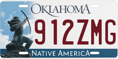 OK license plate 912ZMG