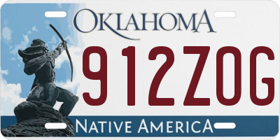 OK license plate 912ZOG