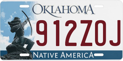 OK license plate 912ZOJ