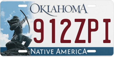 OK license plate 912ZPI