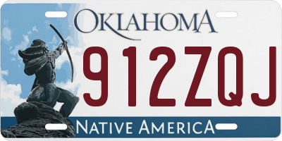 OK license plate 912ZQJ