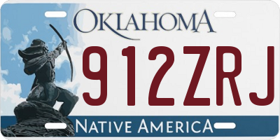 OK license plate 912ZRJ