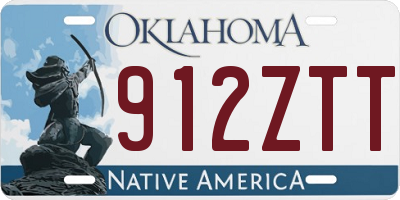 OK license plate 912ZTT