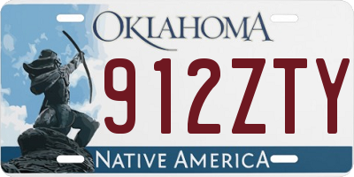 OK license plate 912ZTY