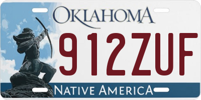 OK license plate 912ZUF