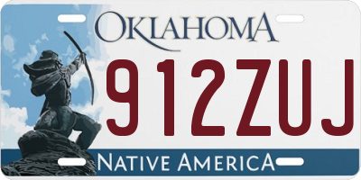 OK license plate 912ZUJ