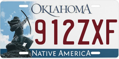 OK license plate 912ZXF