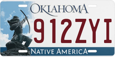 OK license plate 912ZYI