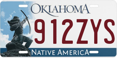 OK license plate 912ZYS