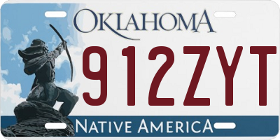 OK license plate 912ZYT