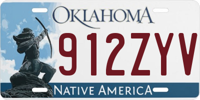 OK license plate 912ZYV