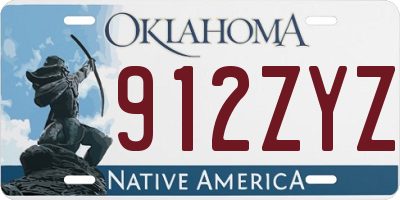 OK license plate 912ZYZ