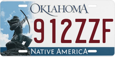 OK license plate 912ZZF