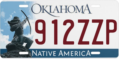 OK license plate 912ZZP