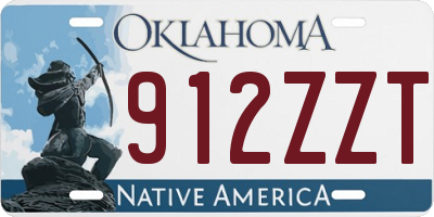 OK license plate 912ZZT