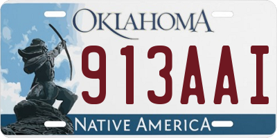 OK license plate 913AAI