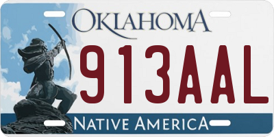 OK license plate 913AAL