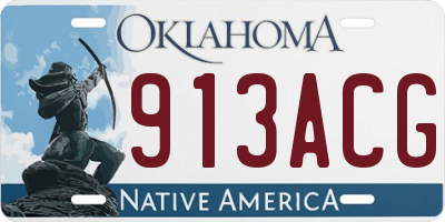 OK license plate 913ACG