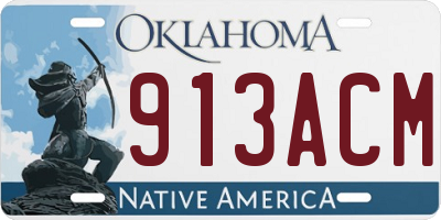 OK license plate 913ACM