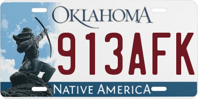 OK license plate 913AFK